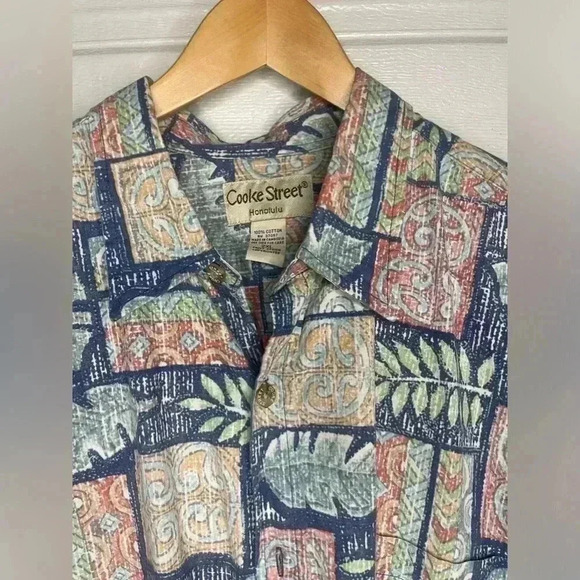 Vintage Cooke Street Reverse Print Honolulu Hawaii Short Sleeve Button Down 2XL - Picture 2 of 6